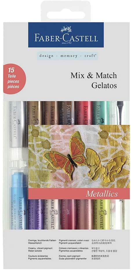 FABER-CASTELL Water sol.crayons Gelatos Metallic Set - Al Masam Stationery LLC Main image