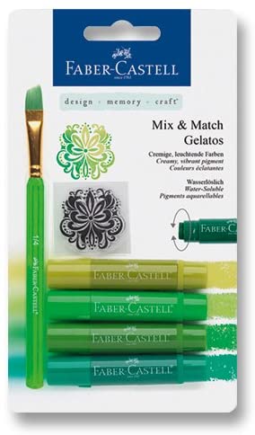 FABER-CASTELL Water soluble crayons Gelatos green - Al Masam Stationery LLC Main image