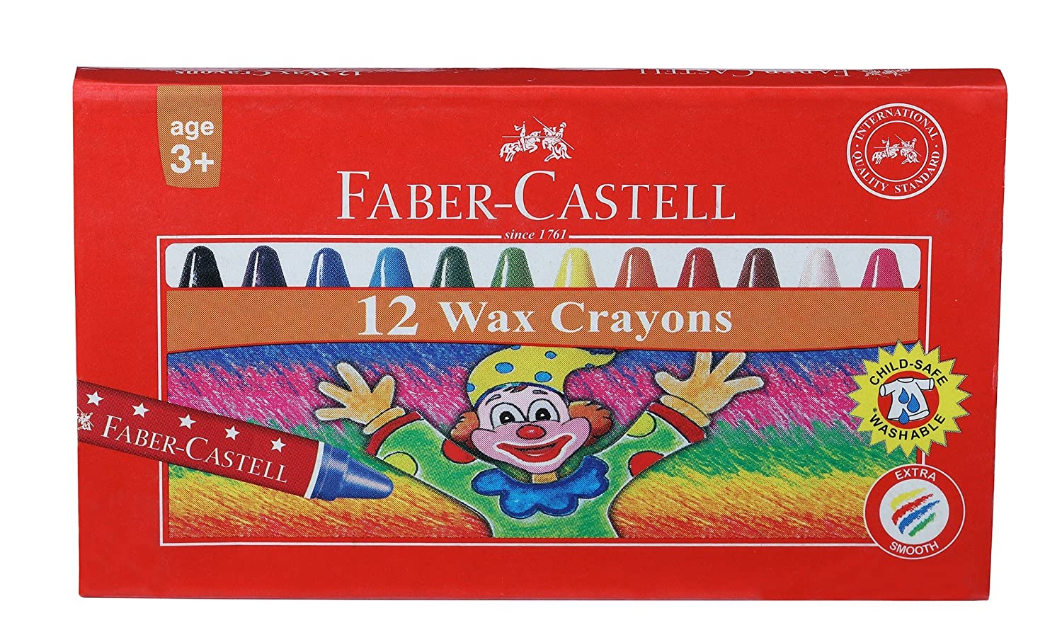 FABER-CASTELL Wax Crayons Round 58mm 11mm - Al Masam Stationery LLC Main image