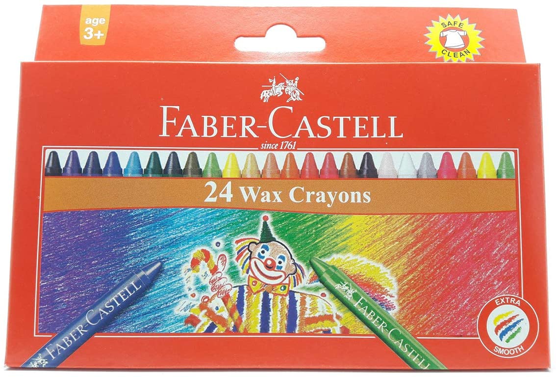 FABER-CASTELL Wax Crayons Round 90mm 8mm - Al Masam Stationery LLC Main image