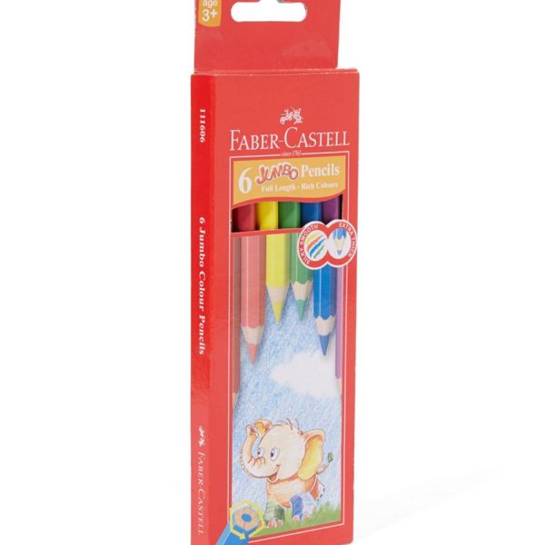 FABER-CASTELL Jumbo Color Pencils 6 Color - Al Masam Stationery LLC Main image