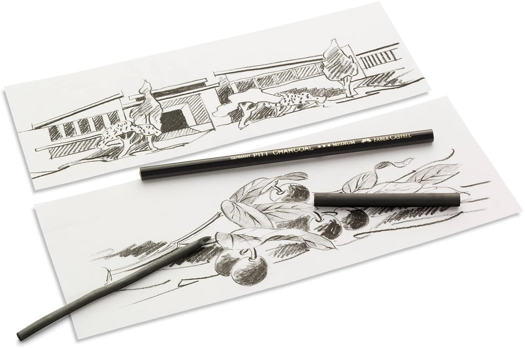 FABER-CASTELL NATURAL CHARCOAL STICK 5-8MM - Al Masam Stationery LLC