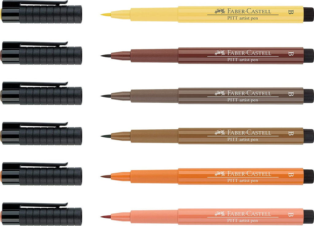 FABER-CASTELL PITT Artist Drawing Ink Pen Terra Earth colors - Al Masam Stationery LLC