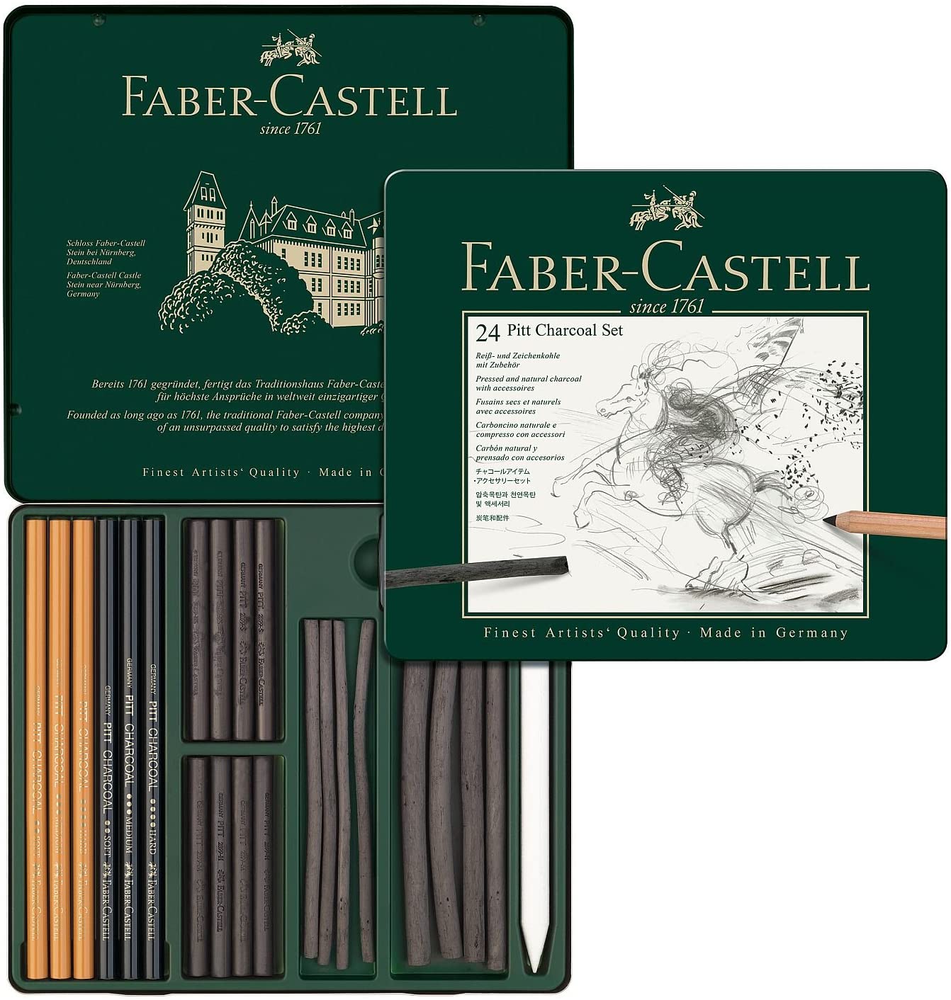 FABER-CASTELL PITT Charcoal Set - Al Masam Stationery LLC Main image