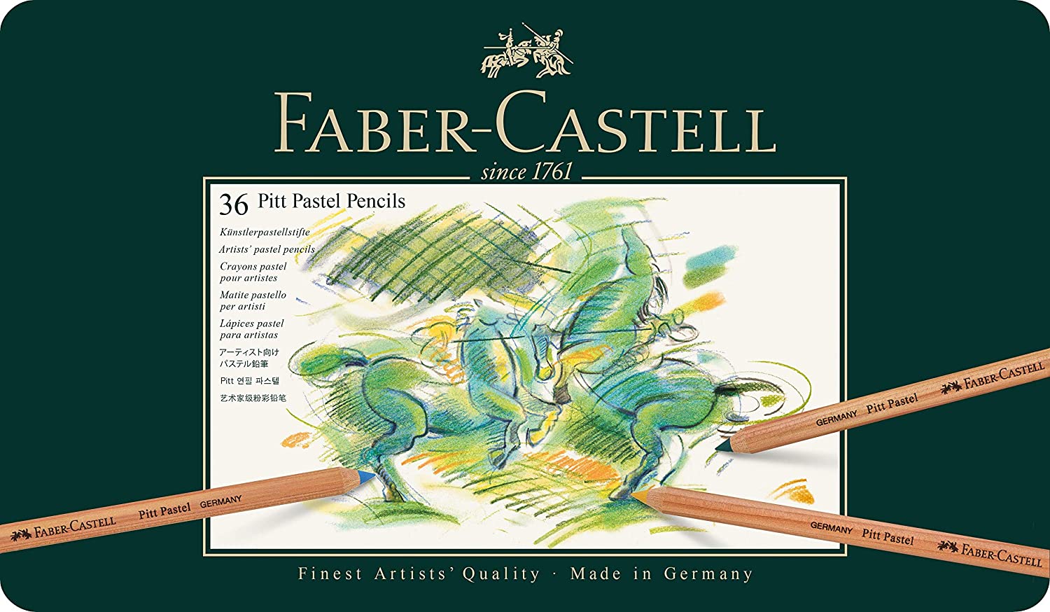 FABER-CASTELL PITT Pastel Pencils - (Tin of 36) - Al Masam Stationery LLC Main image