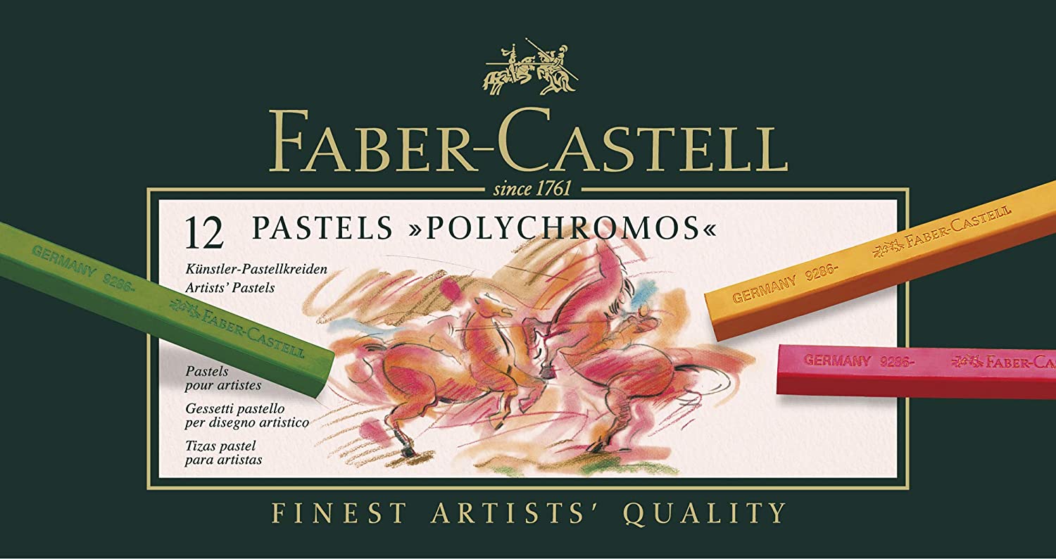 FABER-CASTELL Polychromos Artists Color Pastels Cardboard - (12 Pcs) - Al Masam Stationery LLC Main image