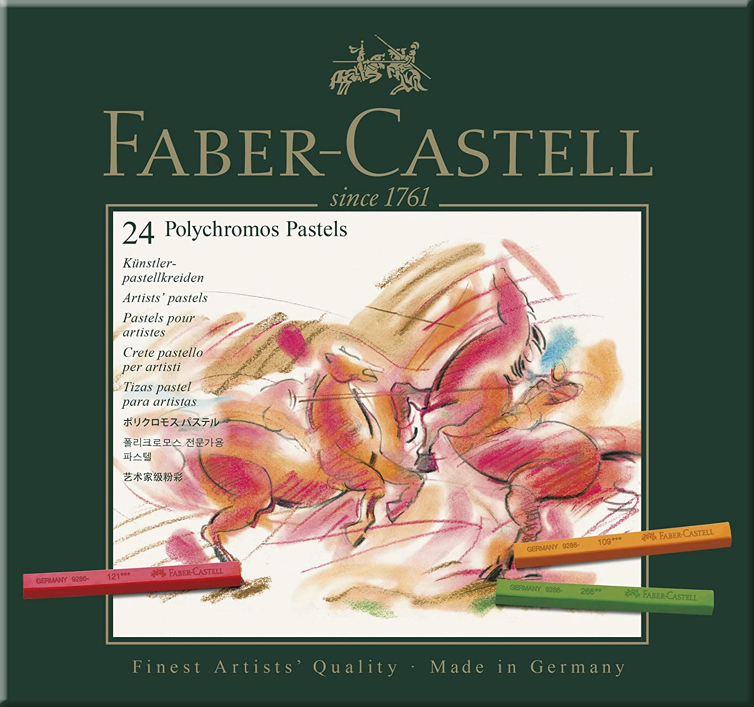 FABER-CASTELL Polychromos Artists Color Pastels Cardboard - (24 Pcs) - Al Masam Stationery LLC Main image