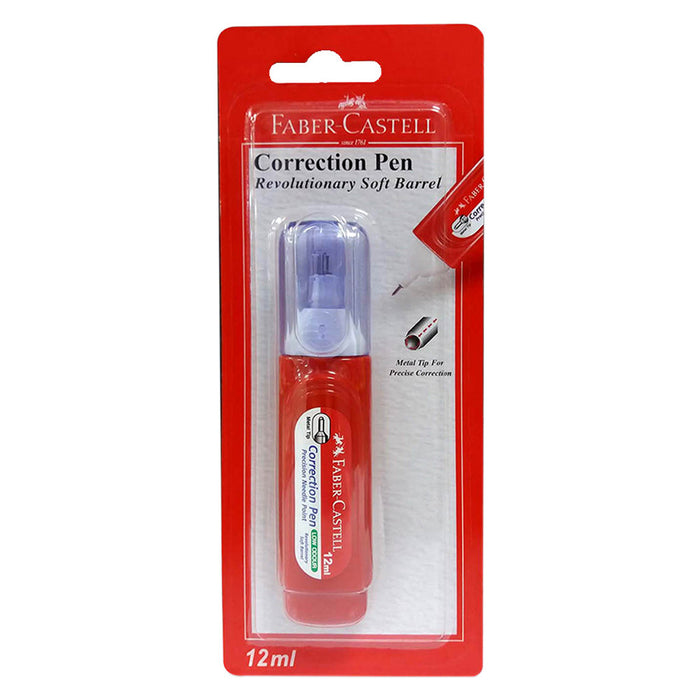 FABER-CASTELL Correction Pen Metal Tip Tank Shape 12ml - Al Masam Stationery LLC