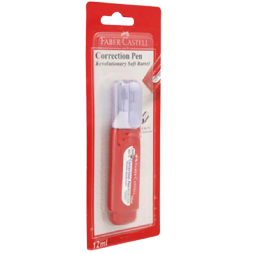 FABER-CASTELL Correction Pen Metal Tip Tank Shape 12ml Blister - Al Masam Stationery LLC Main image