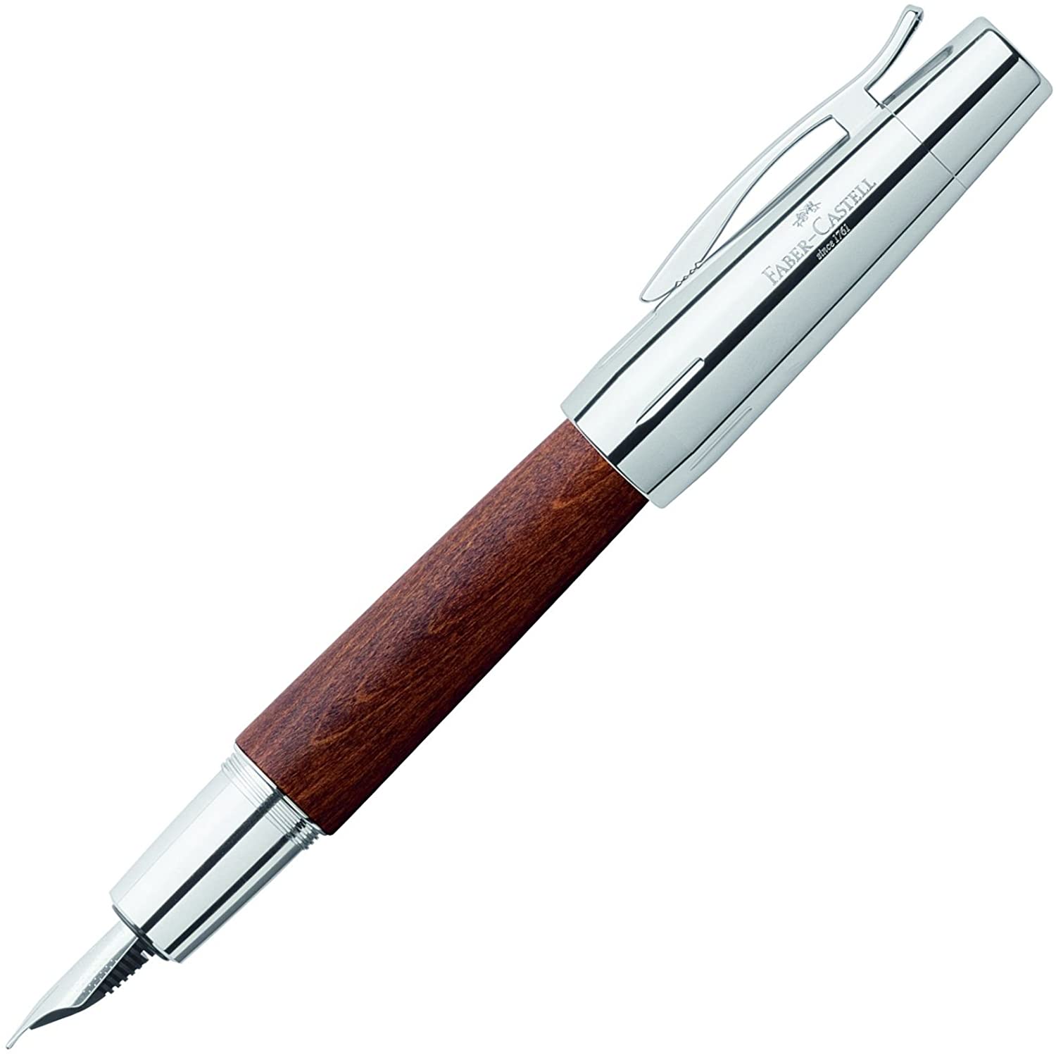 FABER-CASTELL E MOTION F PEN D.BROWN BROAD - Al Masam Stationery LLC Main image