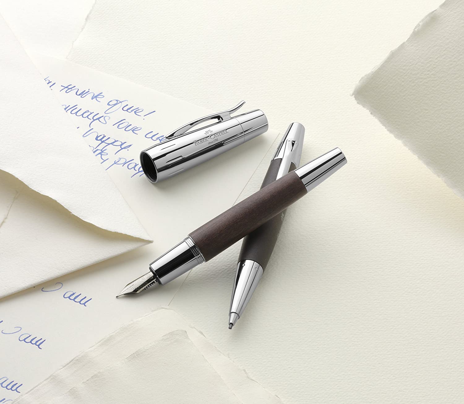 FABER-CASTELL E-MOTION FOUNTAIN PEN DARK BRO - Al Masam Stationery LLC Main image