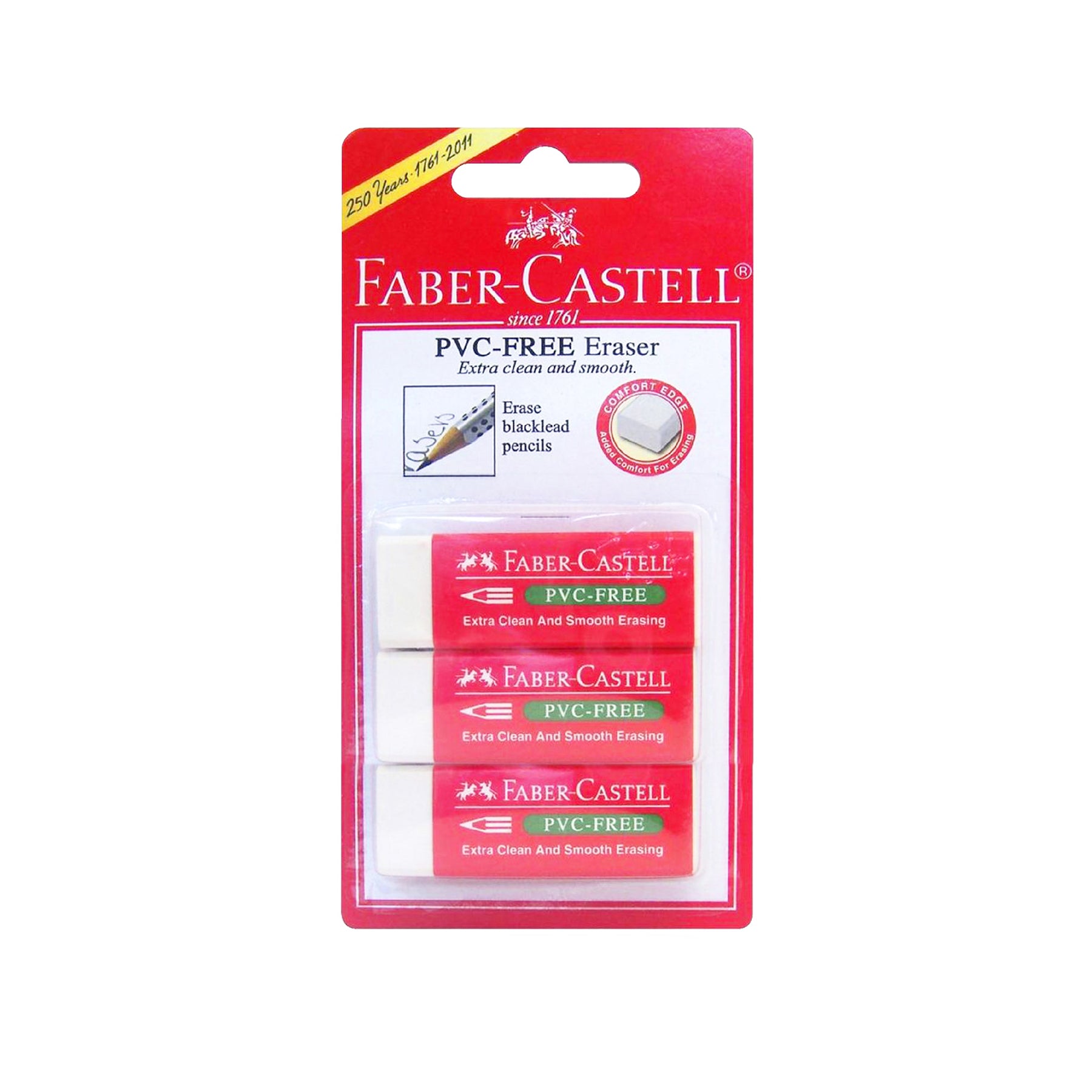 Faber-castell Eraser Pvc-free 7095-30-3x BC - Al Masam Stationery LLC Main image