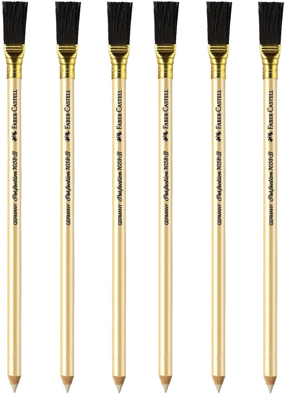 FABER-CASTELL ERASER STICK W/BRUSH-185800 - Al Masam Stationery LLC Main image