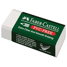 FABER-CASTELL PVC FREE ERASER WITH SLEEVE- 4'S - Al Masam Stationery LLC Main image