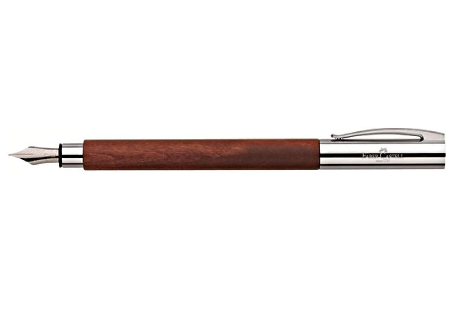 FABER-CASTELL F.PEN AMBITION PEARWOODBROWN F - Al Masam Stationery LLC Main image