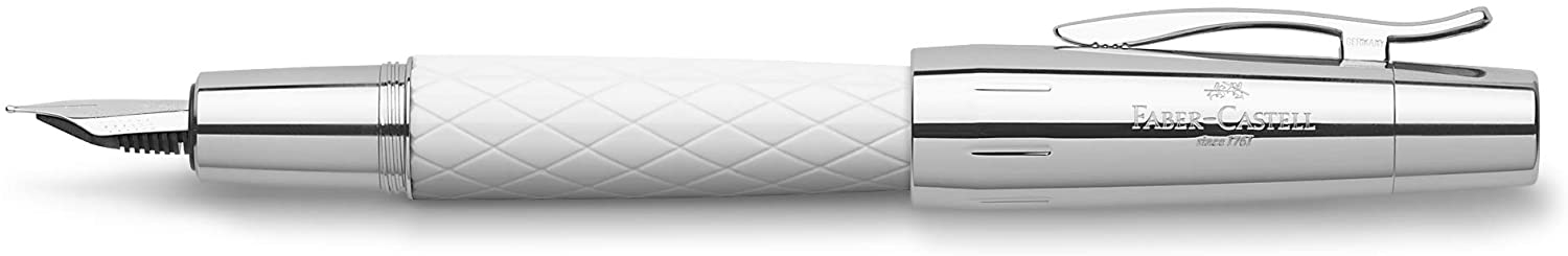 FABER-CASTELL F/PEN B EMOTION RHOMBUS WHT - Al Masam Stationery LLC Main image