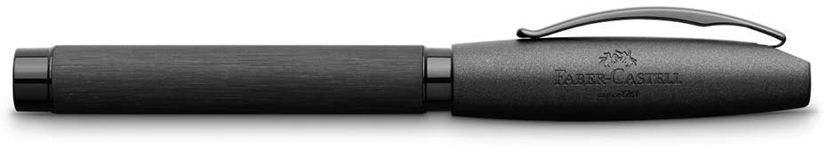 FABER-CASTELL Fountain Pen Essentio Aluminium Black F - Al Masam Stationery LLC Main image