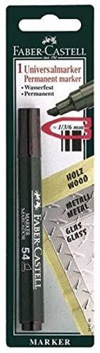 FABER-CASTELL MARKER CHISEL TIP BLACK BLISTE - Al Masam Stationery LLC Main image