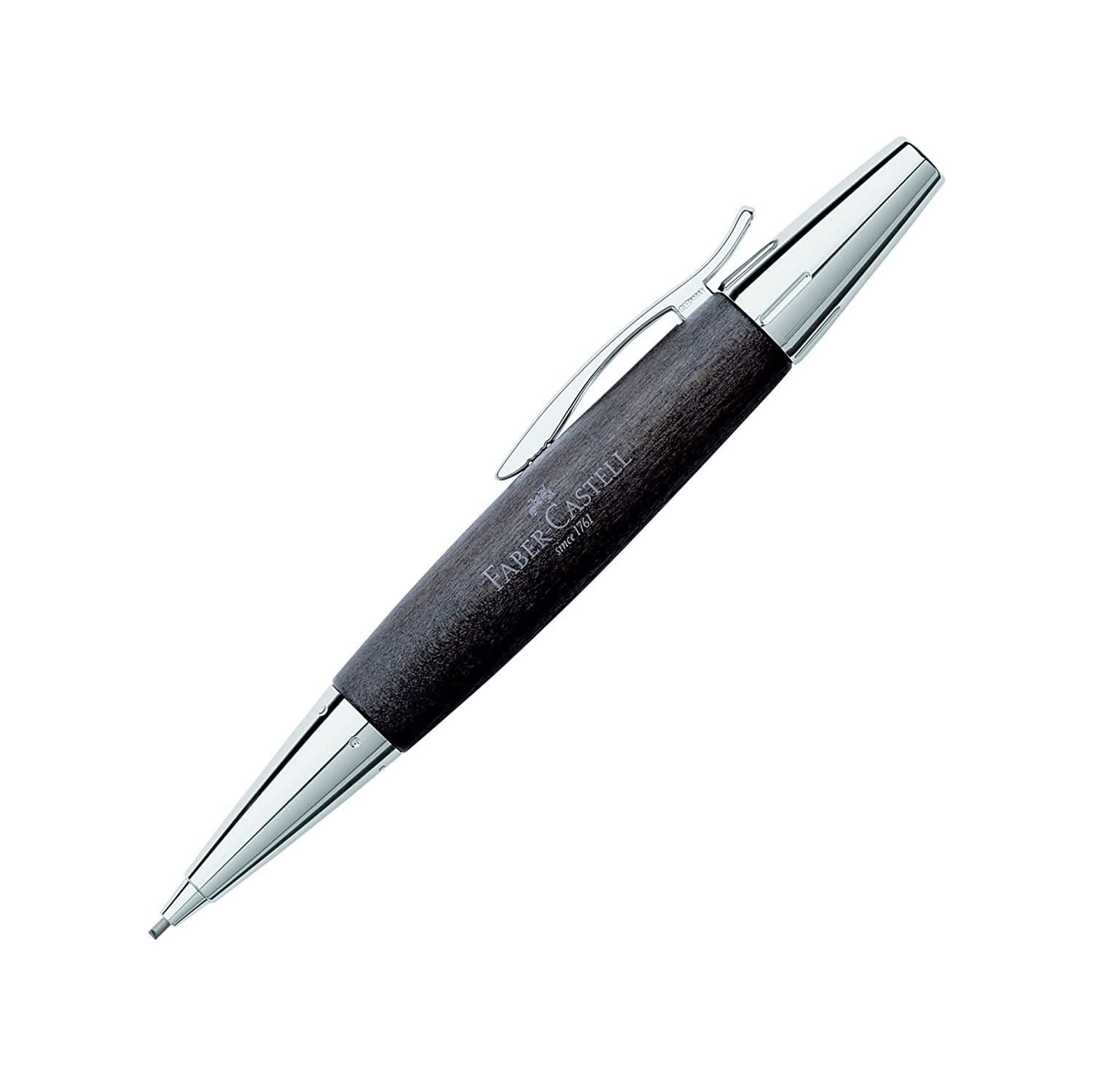 FABER-CASTELL PROP PENCIL WOOD CHROME BLACK - Al Masam Stationery LLC Main image