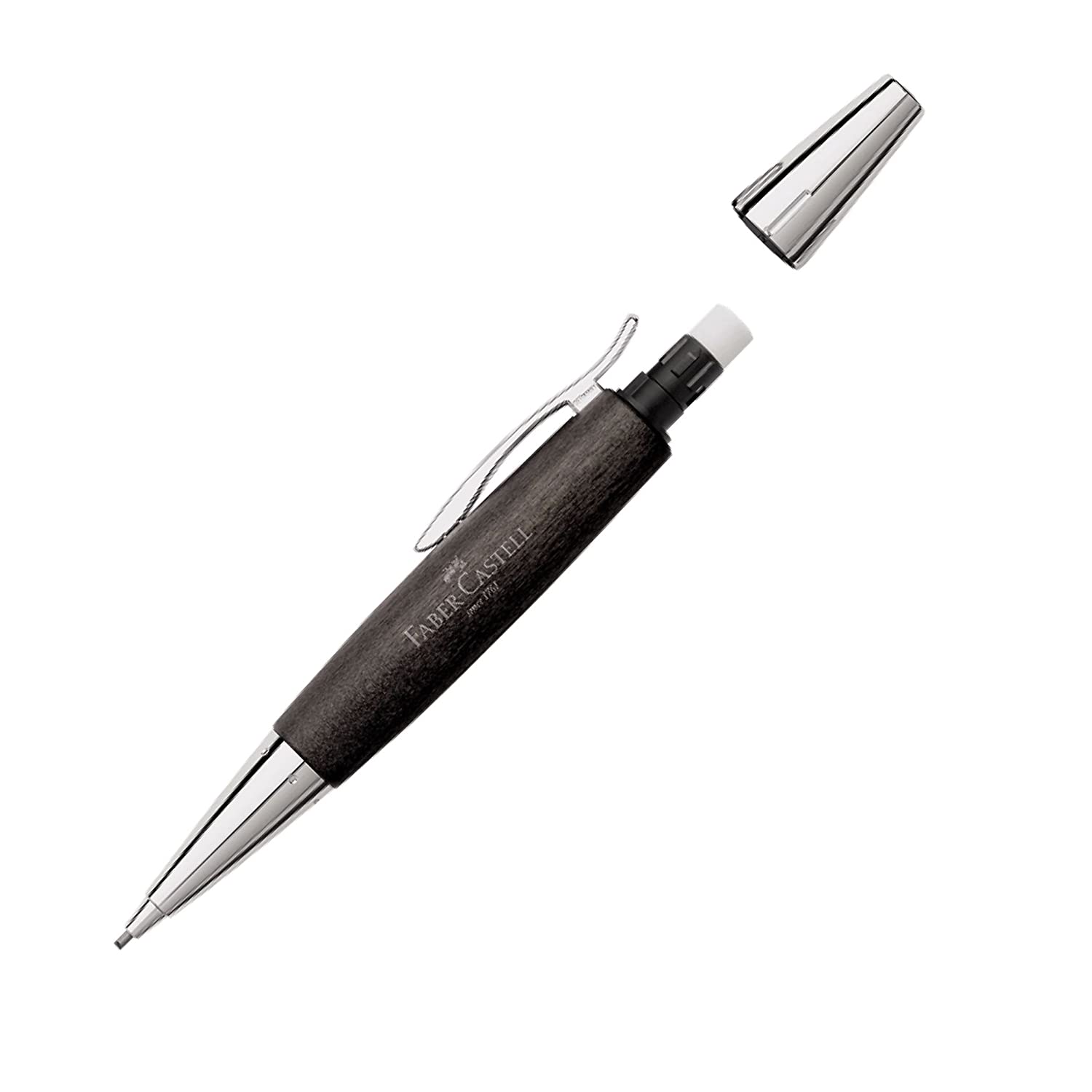FABER-CASTELL PROP PENCIL WOOD CHROME BLACK Secondary image