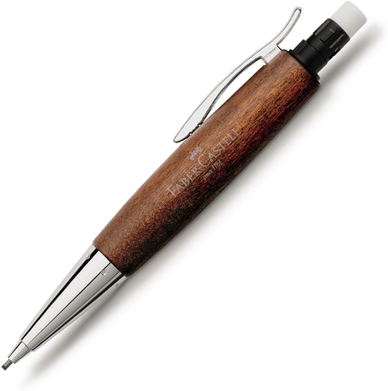 FABER-CASTELL PROP PENCIL WOOD CHROME BROWN - Al Masam Stationery LLC Main image
