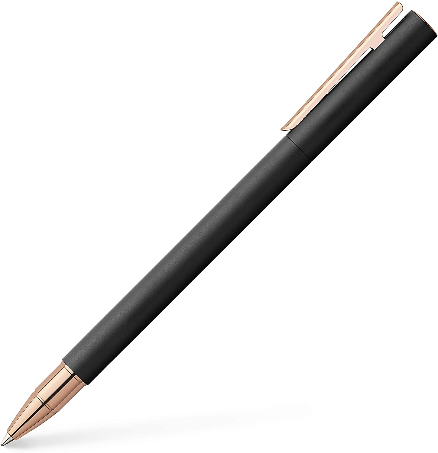 FABER-CASTELL Roller Neo Slim Metal Black,Matt,Rose Gold - Al Masam Stationery LLC Main image