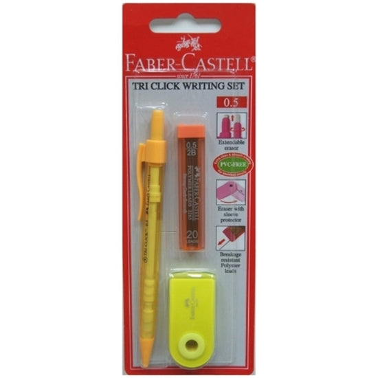 FABER-CASTELL TRI-CLICK W/SET(0.5)BLI-10PC/P-136290 - Al Masam Stationery LLC Main image