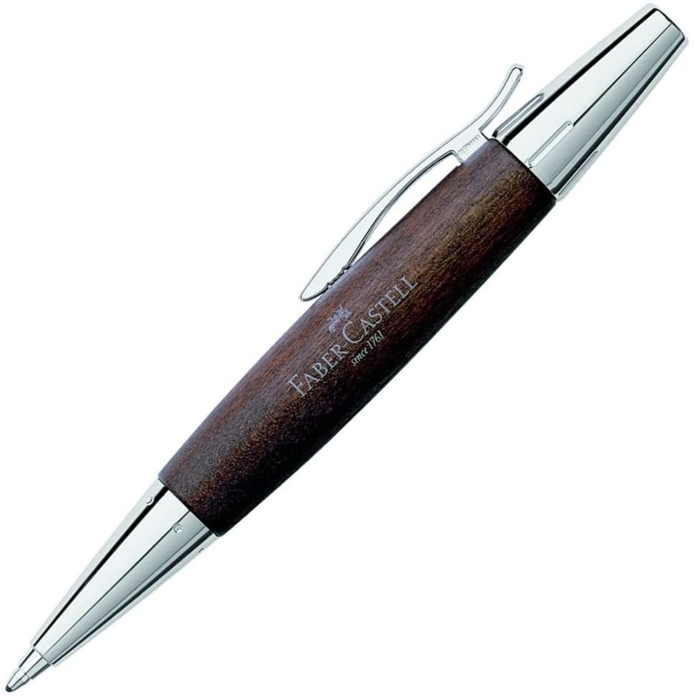 FABER-CASTELL TWIST BALLPEN D.BROWN/CHROM - Al Masam Stationery LLC Main image