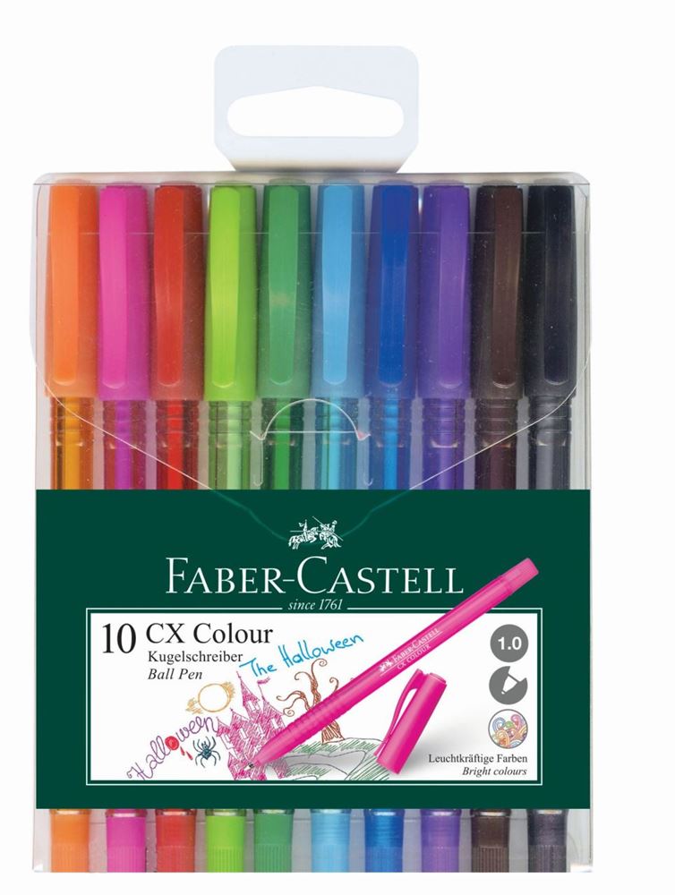 FABER-CASTELL Ball Pen CX Colour Green - (Pack of 10) - Al Masam Stationery LLC Main image