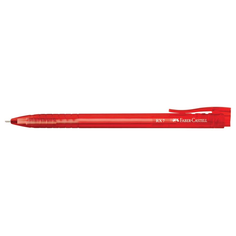 FABER-CASTELL Ballpen RX7 0.7 Red - Box of 10 pcs - Al Masam Stationery LLC Main image