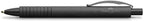 Faber-Castell Essentio Aluminium Black ballpoint pen with sleek black body and silver accents on a white background.