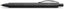 Faber-Castell Essentio Aluminium Black ballpoint pen with sleek black body and silver accents on a white background.