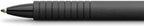 Faber-Castell Essentio aluminium black ballpoint pen with sleek black finish and silver accents, designed for smooth writing.