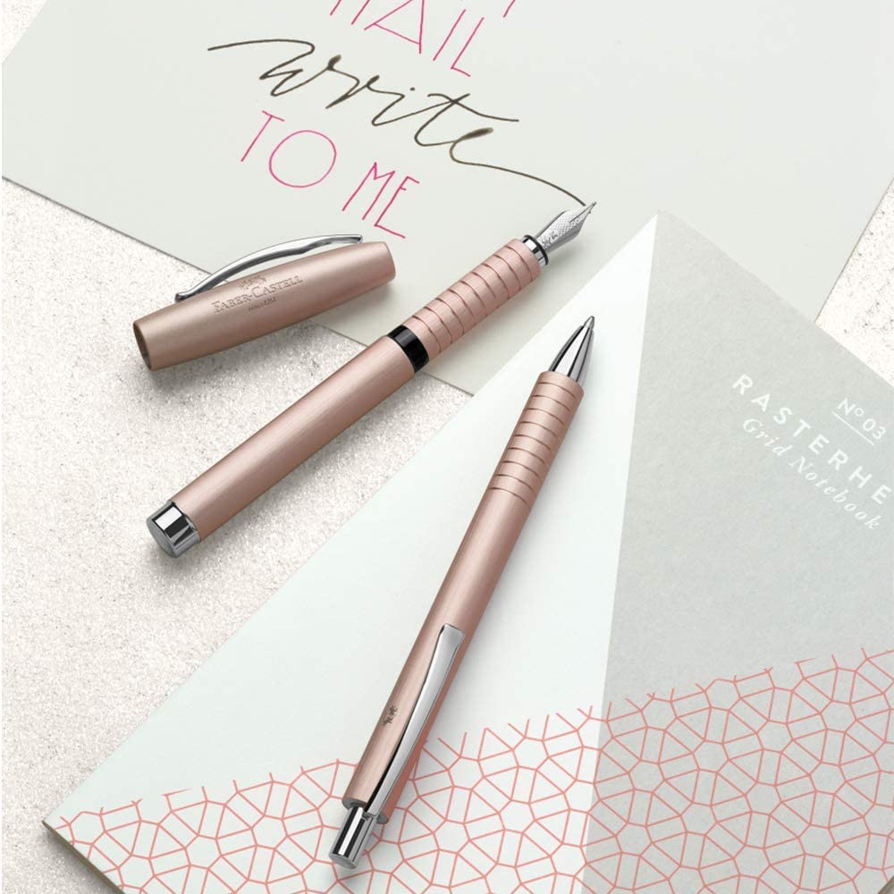 FABER-CASTELL Ballpoint pen Essentio Aluminium Rose - Al Masam Stationery LLC Main image