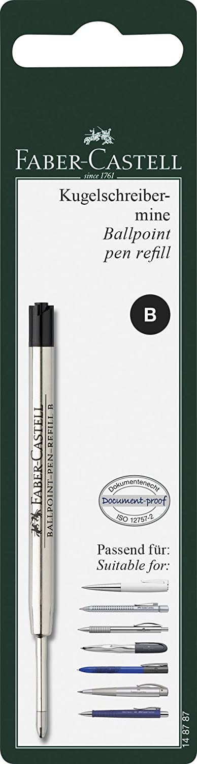 FABER-CASTELL Ballpont pen refill black B in BC Secondary image