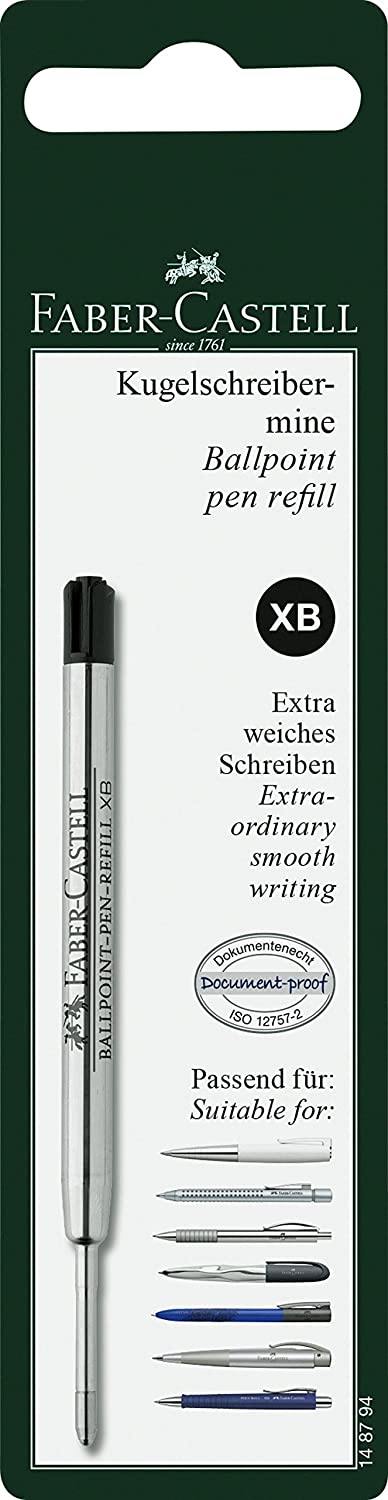 FABER-CASTELL Ballpont pen refill black XB in BC - Al Masam Stationery LLC Main image