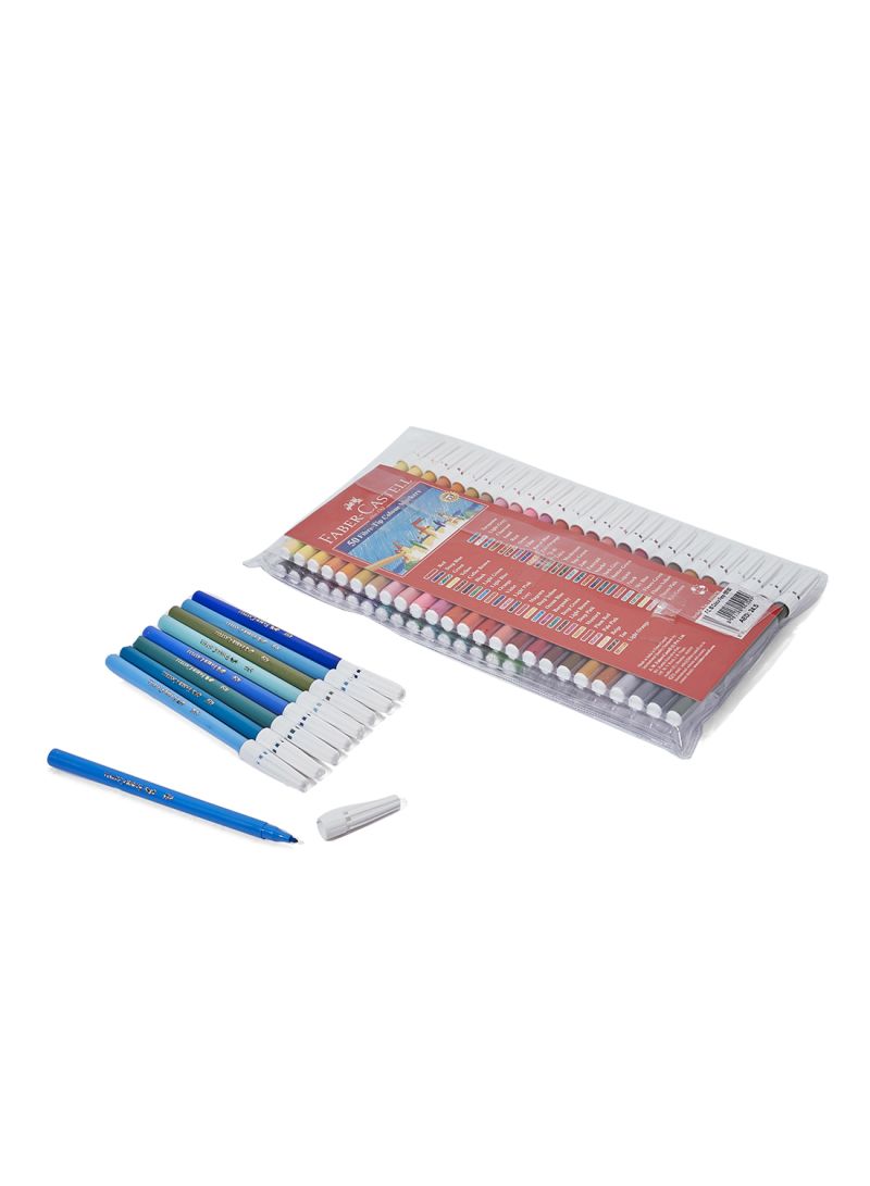FABER-CASTELL Fibre Tip Pens Set of 50 - Al Masam Stationery LLC
