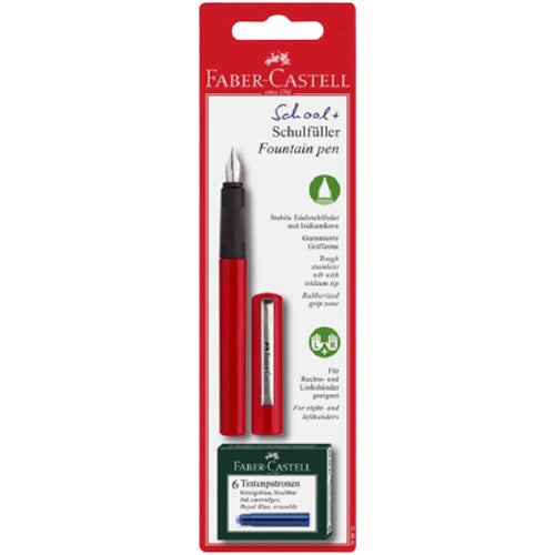 FABER-CASTELL Fountain Pen School + Red - Al Masam Stationery LLC Main image