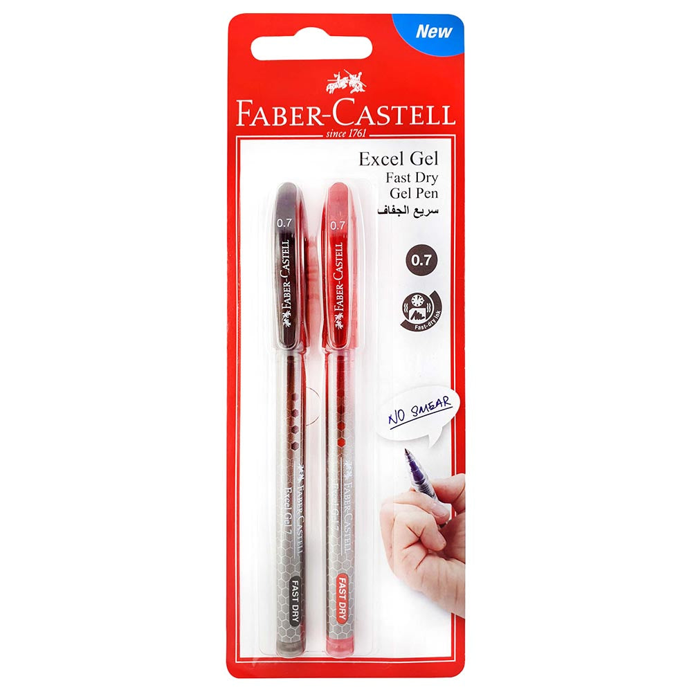 FABER-CASTELL Gel pen Excel Gel 0.7 Black / Red - Al Masam Stationery LLC Main image