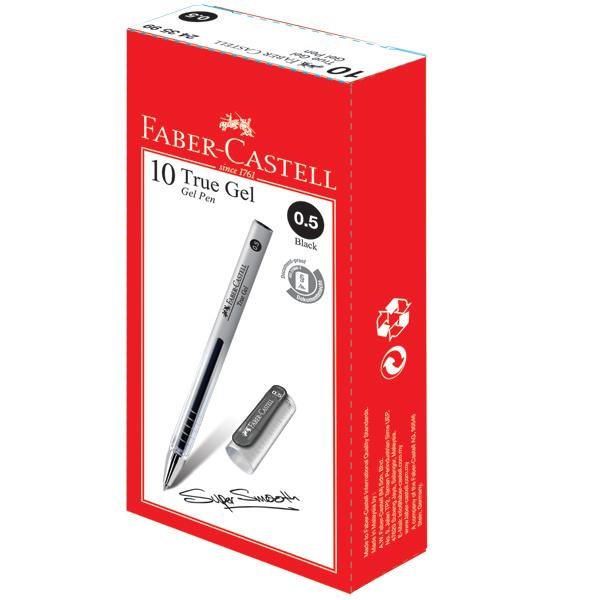 FABER-CASTELL Gel Pen True Gel 0.5mm Black - Al Masam Stationery LLC