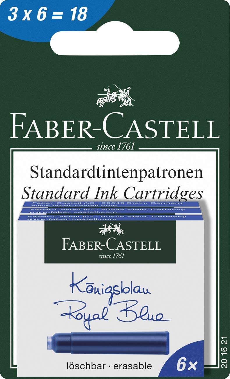 FABER-CASTELL Ink Cartridge Royal Blue - Al Masam Stationery LLC Main image