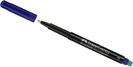 FABER-CASTELL Multimark Fine F 0.6mm Permanent Blue - Al Masam Stationery LLC Main image