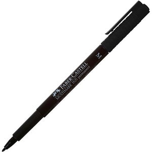 FABER-CASTELL Multimark Medium M 1.0mm Permanent Pkt of 10pc Black - Al Masam Stationery LLC Main image