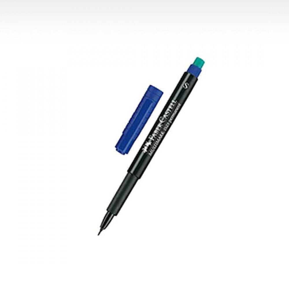 FABER-CASTELL Multimark Super Fine S Permanent 0.4mm Blue - Al Masam Stationery LLC Main image