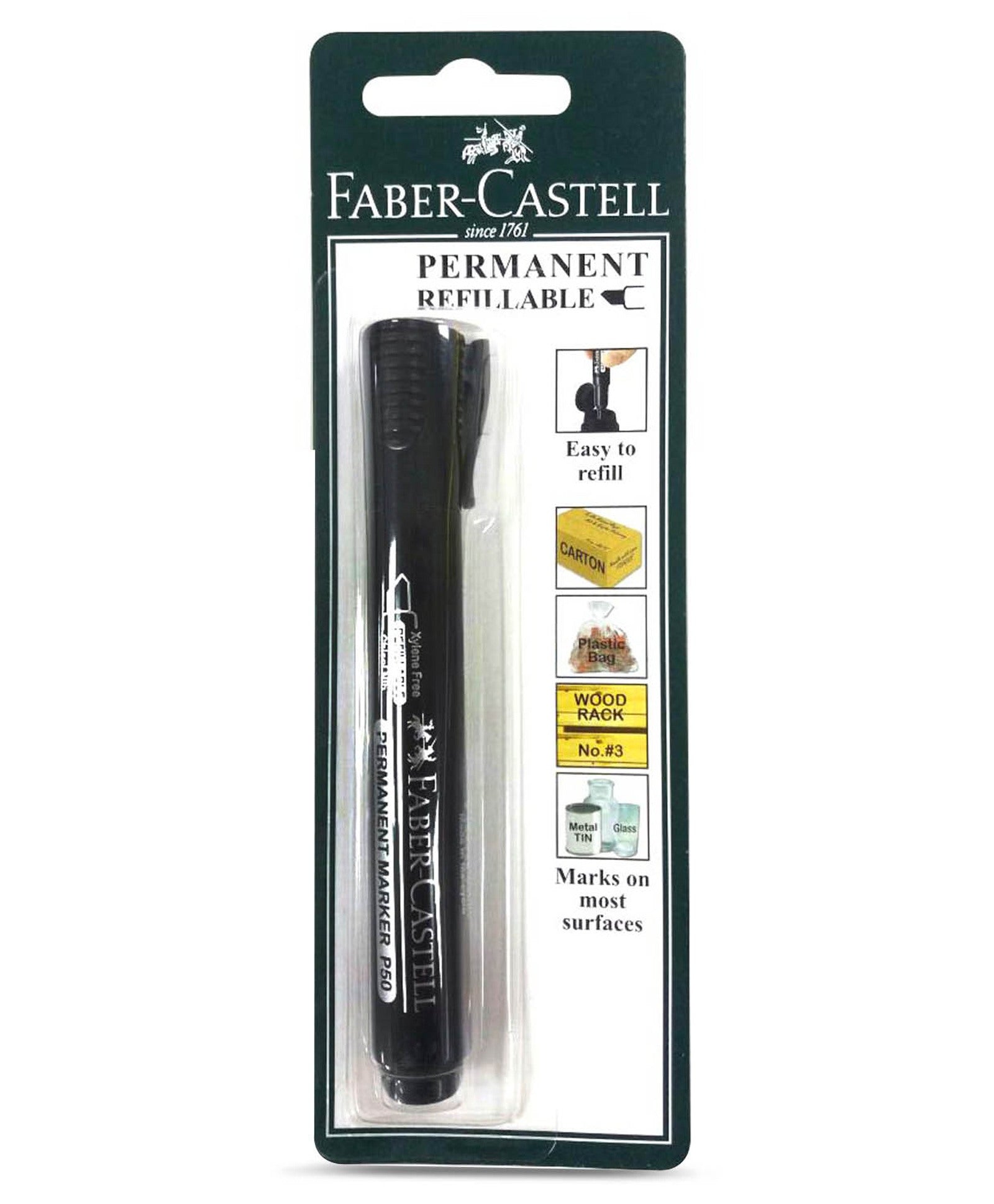 FABER-CASTELL Perm Marker P50 Chisel - Al Masam Stationery LLC Main image