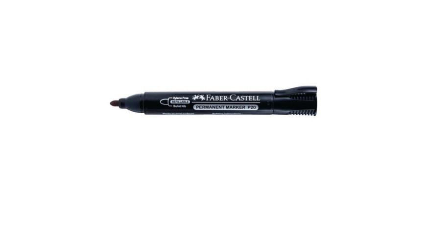FABER-CASTELL Permanent Marker 254199 P20  Black Bullet Tip Secondary image