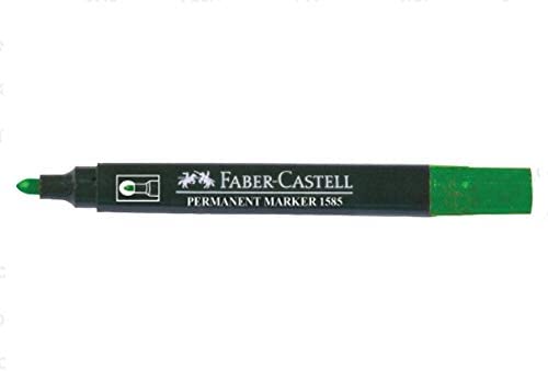 FABER-CASTELL Permanent Marker Bullet Green 12pc Box - Al Masam Stationery LLC Main image