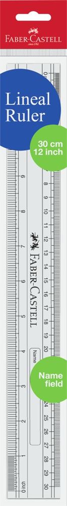 FABER-CASTELL Plastic Scales 12inch - Al Masam Stationery LLC Main image