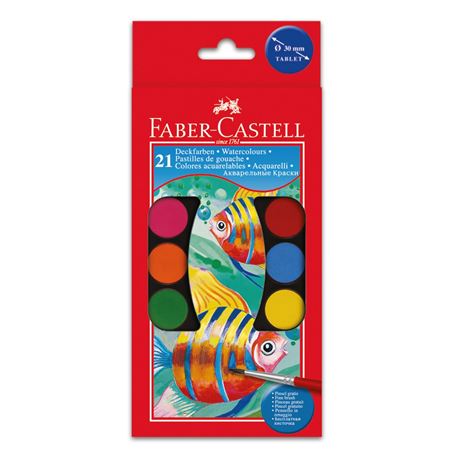 FABER-CASTELL Water Colors 21Color 30mm - Al Masam Stationery LLC Main image
