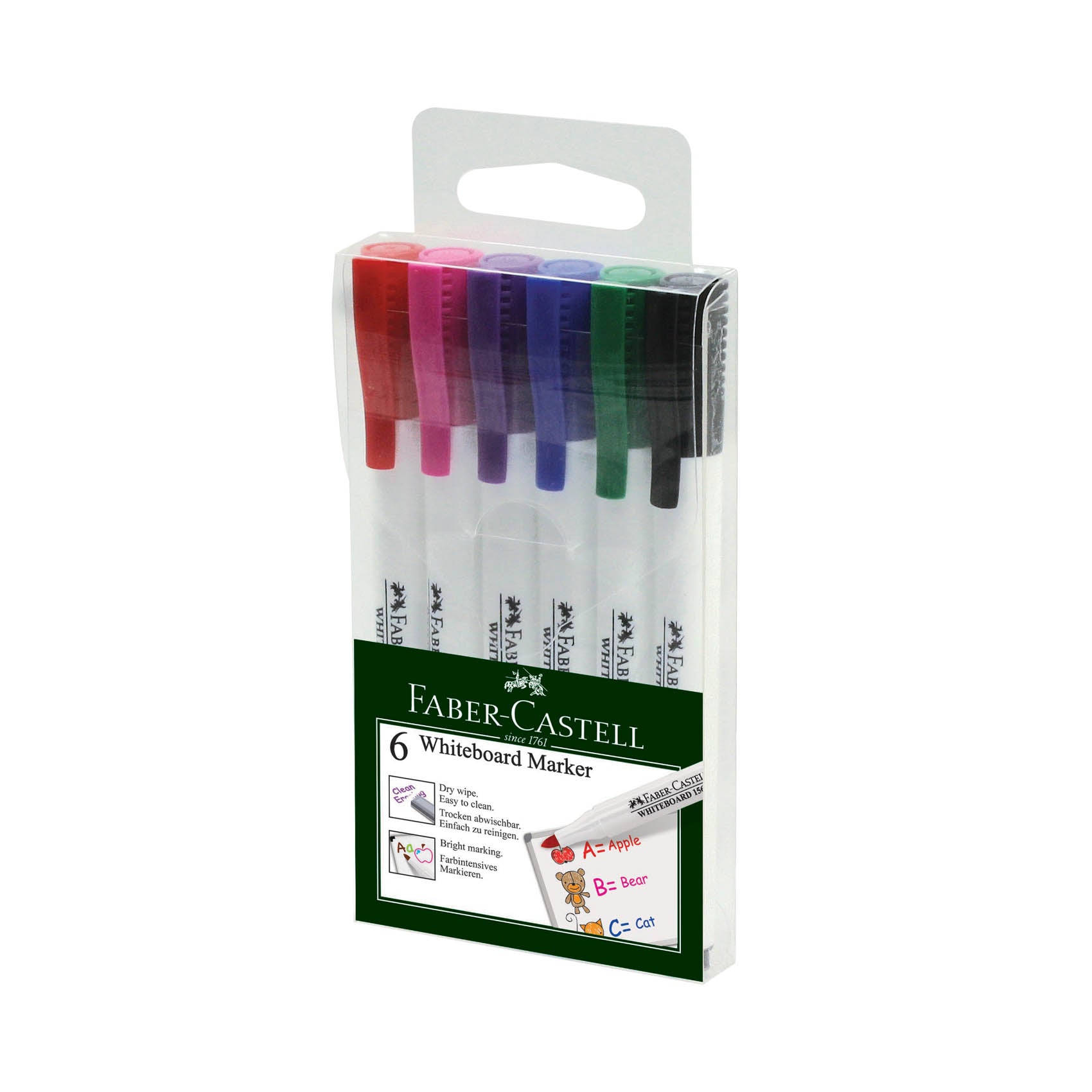 FABER-CASTELL Marker Slim White Board fine PET - (Pack of 6) - Al Masam Stationery LLC Main image